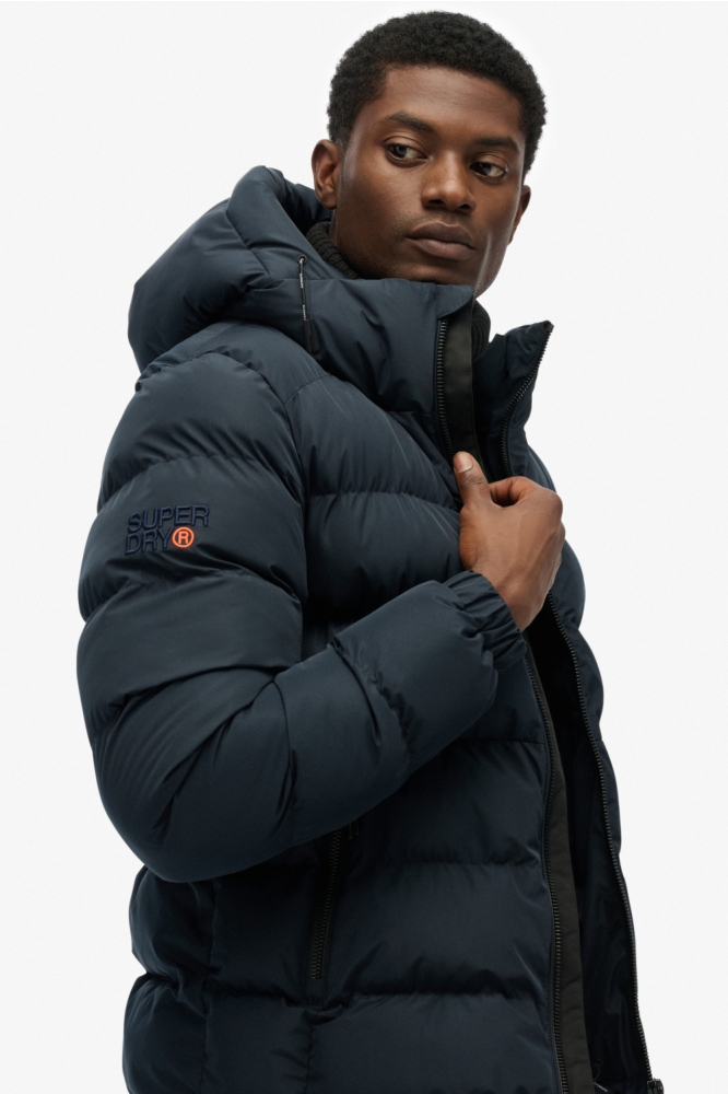 HOODED SPORTS PUFFER JACKET M5011950A ECLIPSE NAVY